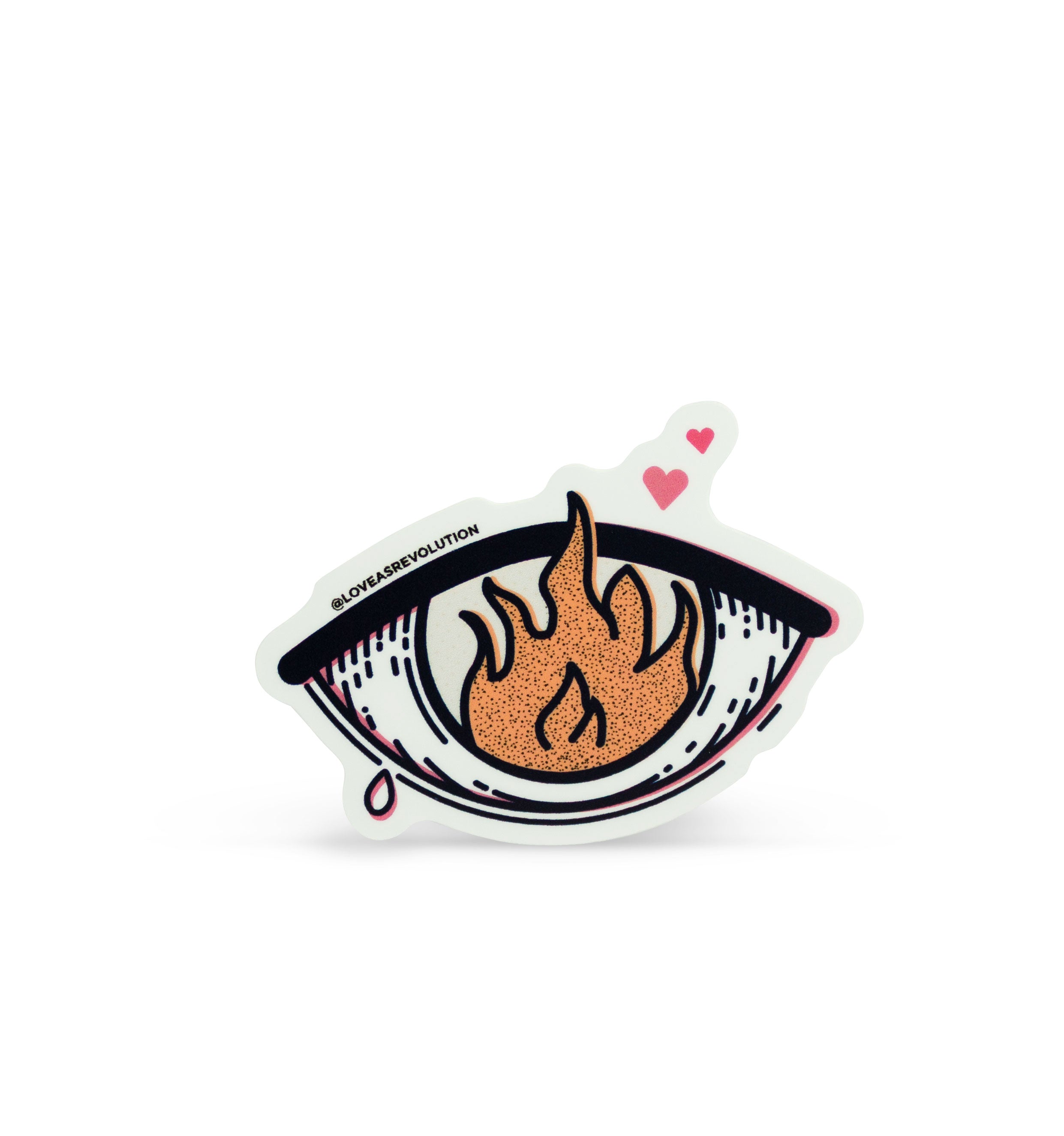 sticker ojo de fuego