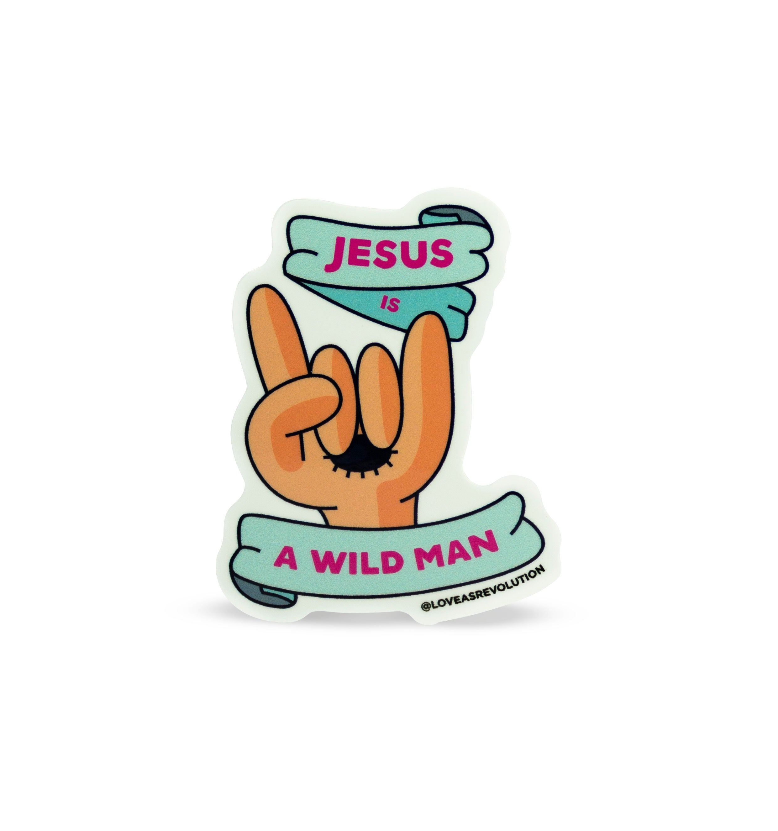 sticker Jesus is a wild man